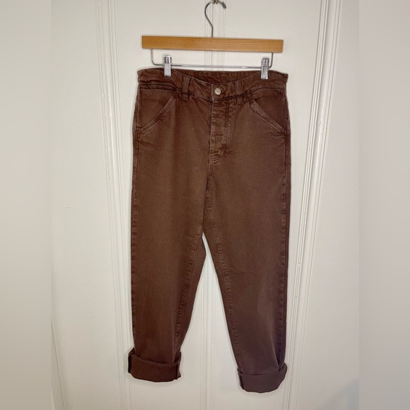 Zara workwear denim pants in chocolate brown, 30” waist. - Picture 4 of 7